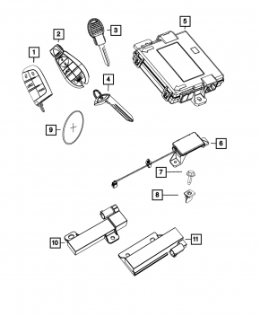 Keyless receiver module Dodge Dart 13-16