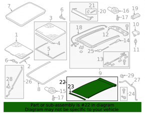 Шторка панорами VW Touareg 12-14 сіра