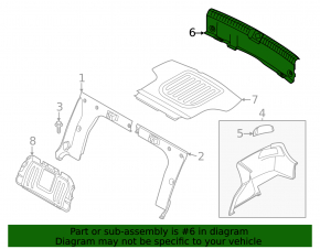 Накладка проема багажника Kia K5 21-24 черная