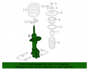 Амортизатор передний левый Ford Fusion mk5 13-20 1.5T, 2.5
