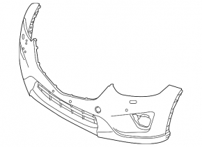 Бампер передній голий Mazda CX-5 13-16