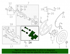 Скоба суппорта задняя правая Mazda CX-9 16-23