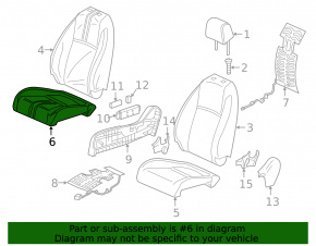 Пассажирское сидение Honda Civic X FC 16-19 4d без airbag, электро, кожа черн