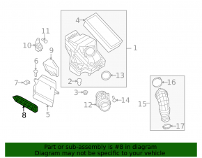 Сетка воздухоприемника Audi A4 B8 09-12 2.0T