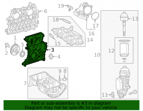 Передняя крышка двигателя Mercedes A-class V177 19-22 2.0T