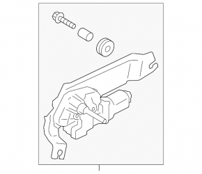 Трапеция дворников с моторчиком задняя Subaru Outback 15-19