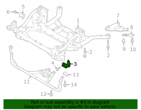 Клык подрамника передний левый Land Rover Range Rover Velar 18-23 2.0T