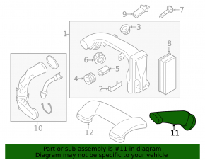 Воздухоприемник передняя часть BMW X5 F15 14-18 3.0D