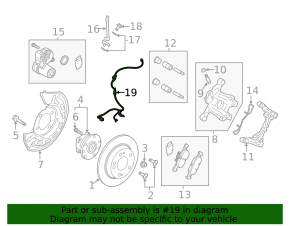 Датчик ABS задний левый Mazda 3 19-26 AWD