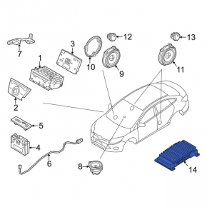 Усилитель аудио Ford Focus mk3 11-18