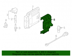 Кронштейн блока ECU компьютера двигателя VW Jetta 19-26