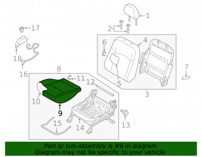 Водительское сидение Mitsubishi Outlander Sport ASX 16-19 без airbag, ткань черн