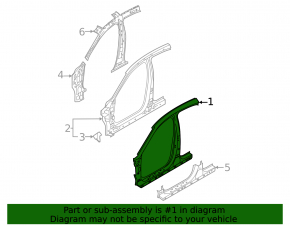 Стойка кузова центральная левая Kia K5 21-24