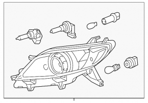 Фара передня права Toyota Sienna 11-20