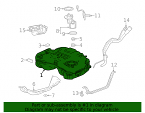 Топливный бак GMC Terrain 18-21 LYX, LTG FWD