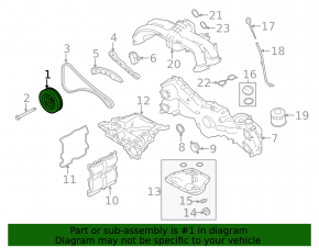 Шкив коленвала Subaru Outback 20-24 2.5 FB25