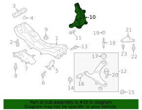 Цапфа передняя левая Subaru Forester 14-18 SJ