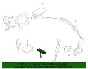 Датчик подушки безопасности центральный Mitsubishi Galant 04-12