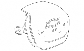 Подушка безопасности airbag в руль водительская Chevrolet Equinox EV 24-26