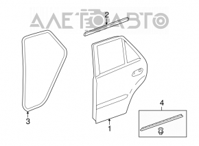 Дверь голая задняя правая Mercedes W164 ML белая тычки