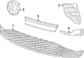Решетка радиатора grill с подсветкой правая Volkswagen ID.4 23-26