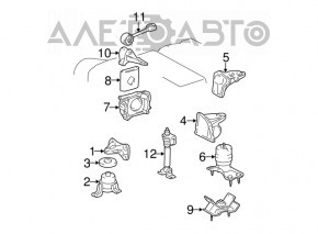 Подушка двигателя задняя Lexus RX300 98-03