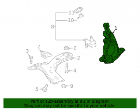 Цапфа передняя правая Toyota Camry v70 18-24 L\LE\XLE