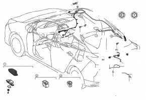 Проводка двери багажника правая Toyota Prius 50 16-22 верхняя