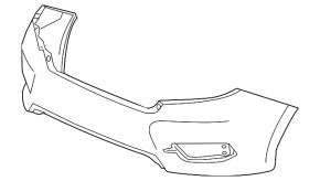 Бампер задний голый Honda Civic X FC 16-21 4d