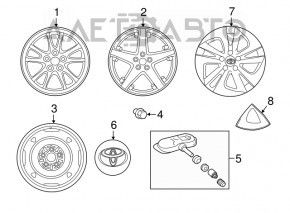 Запасное колесо докатка Toyota Prius 50 16-22 R17 125/70