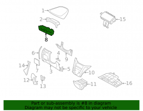 Накладка панели управления Hyundai Sonata 11-15 серая, тип 2, царапины