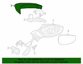 Крышка бокового зеркала левая Mazda 3 19-26 5d белая