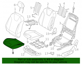 Пассажирское сидение Ford Focus mk3 15-18 рест, без airbag, механич, ткань беж