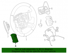 Кнопки управления на руле левые Land Rover Range Rover Velar 18-20 тип 1