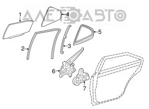Скло дверей трикутник заднє ліве Toyota Camry v70 18-24 зелений відтінок