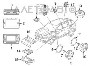 Сабвуфер VW Atlas 18-23