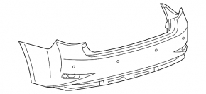 Бампер задний голый Lexus ES350 16-18 рест
