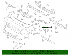 Крепление переднего бампера левое Subaru Outback 23-25