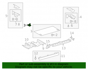 Крюк багажника Lexus RX350 RX450h 16-22 черный с хром