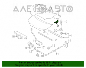 Петля капота правая Hyundai Santa Fe 00-06