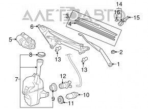 Поводок дворника правый Lexus ES350 07-12