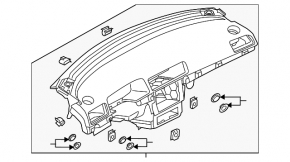 Торпедо передняя панель без AIRBAG VW Passat b8 16-19 USA под химчистку