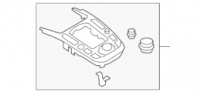 Накладка шифтера Audi A4 B8 13-16 рест під start/stop