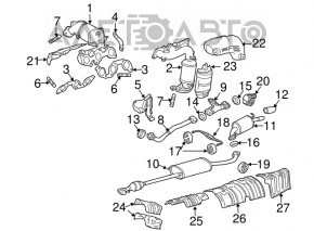 Соединительная приемная труба Lexus RX400h 06-09