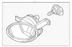 Противотуманная фара птф правая VW Touareg 11-16