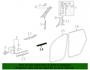 Накладка порога наружная задняя правая Mercedes W167 GLE 350 450 20-26 хром с подсветкой, трещины, царапины