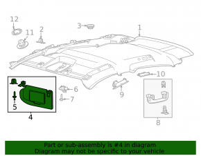 Козырек левый Ford Mustang Mach-E 21-26 черный