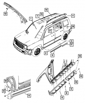 Защита двигателя Jeep Patriot 11-17