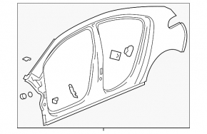 Четверть крыло задняя правая Chevrolet Volt 11-15