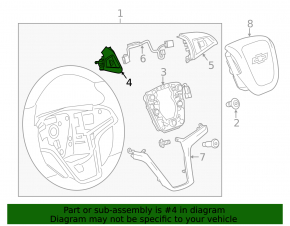 Кнопки управления на руле левые Chevrolet Malibu 13-15